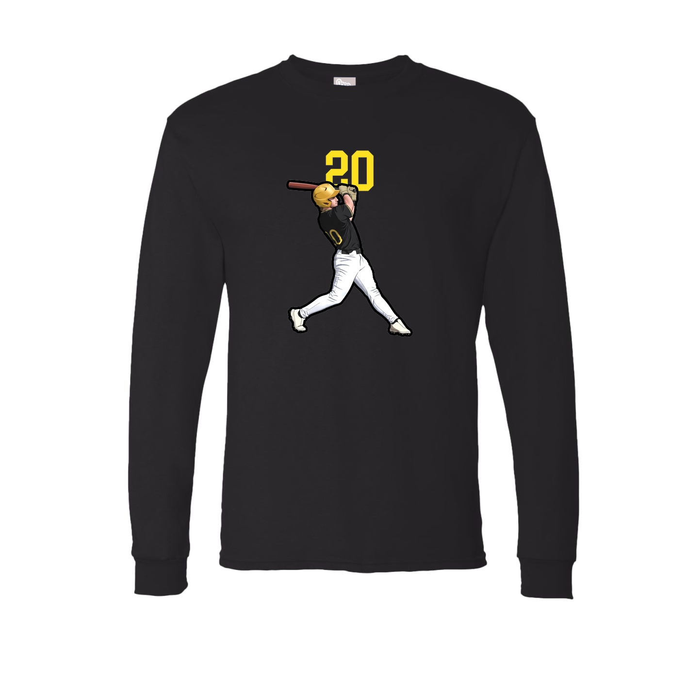 Long Sleeve Tee — Number Top in Black