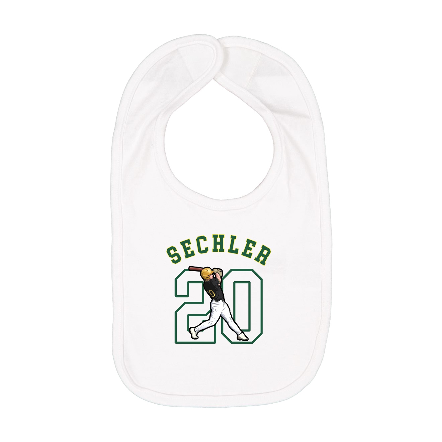 Infant Bib — Shirsey Arch in White