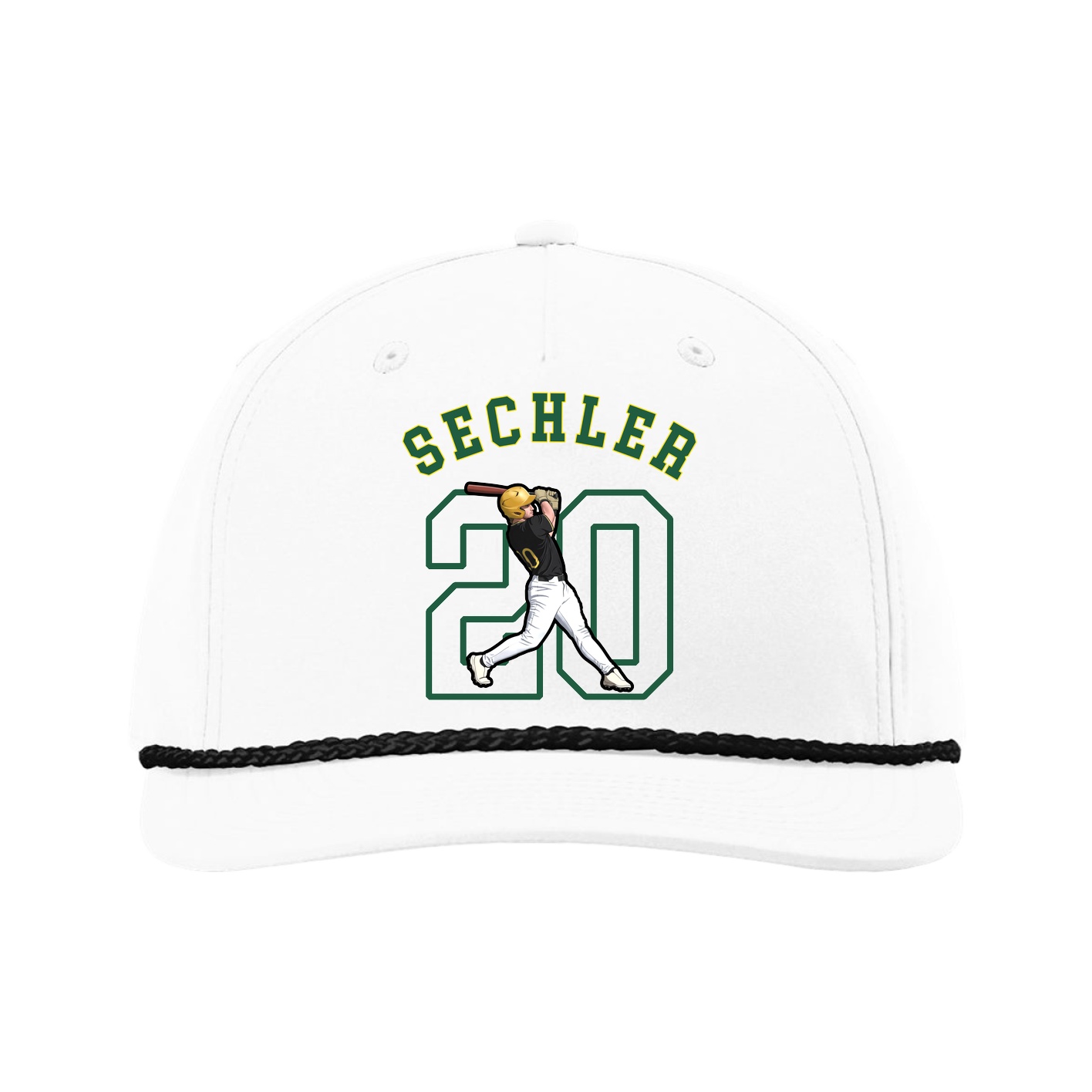 Five-Panel Classic Rope Cap — Shirsey Arch in White