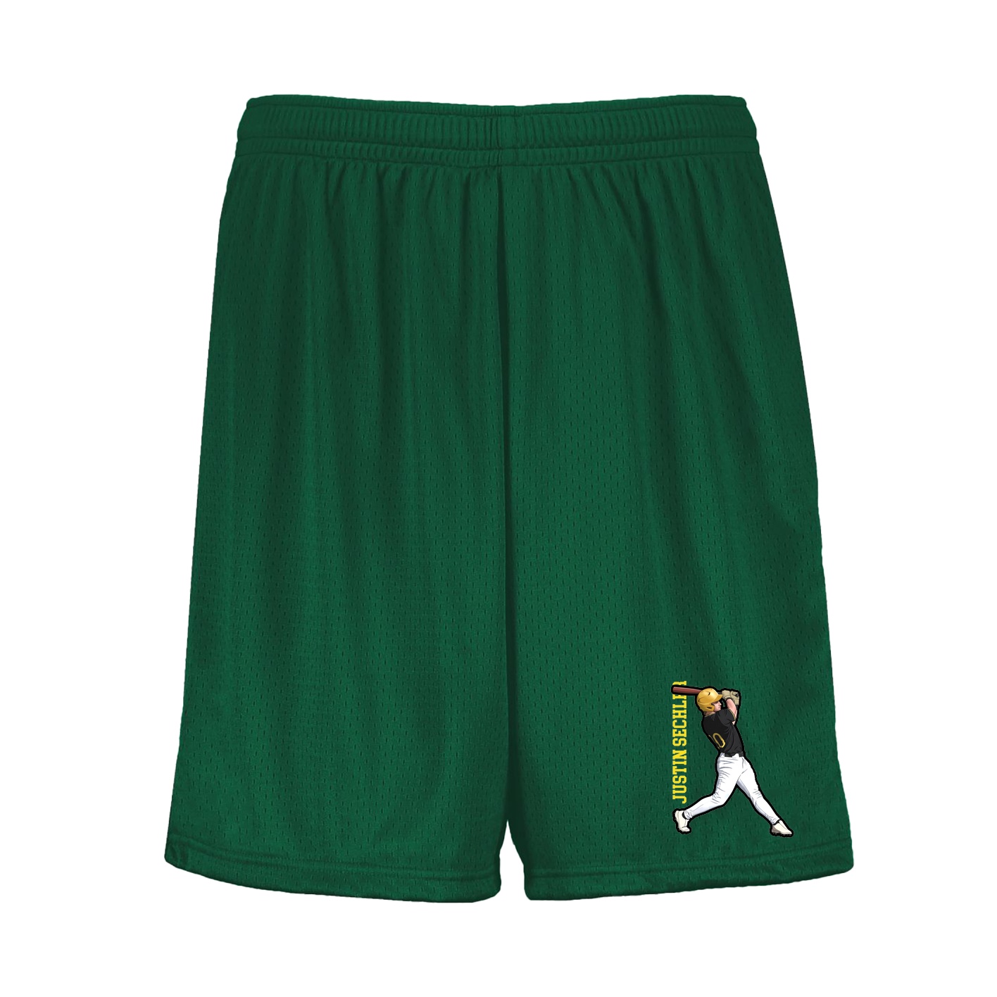 Shorts — Name Vertical in Green
