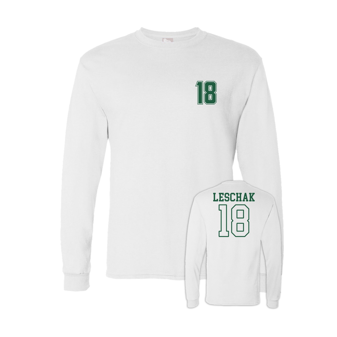 Long Sleeve Tee — Chest Back in White