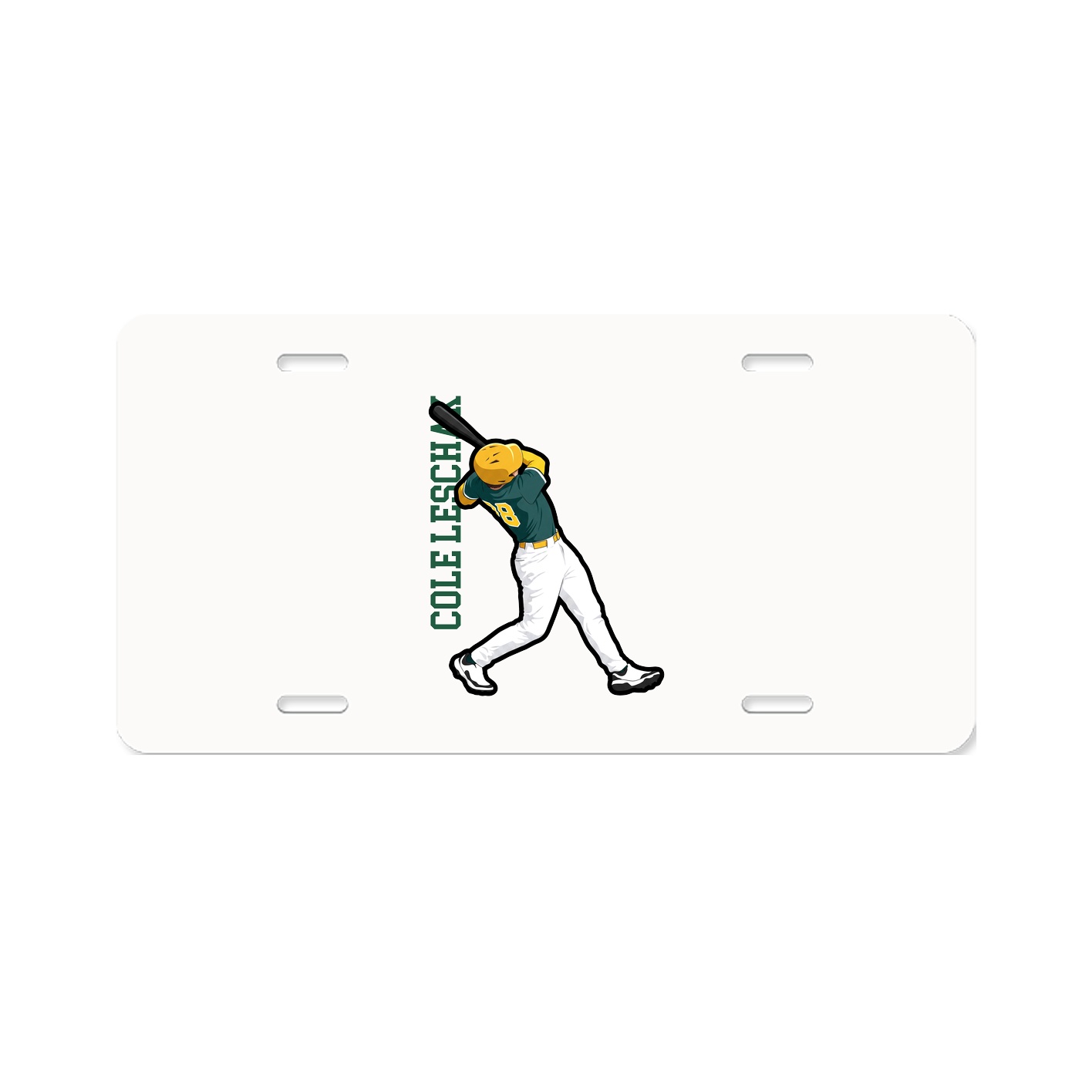 License Plate — Name Vertical in Classic