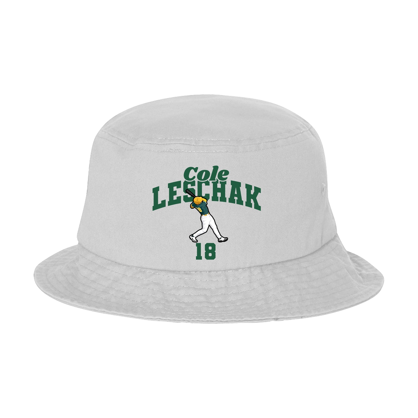 Bucket Cap — Signature Arch in White
