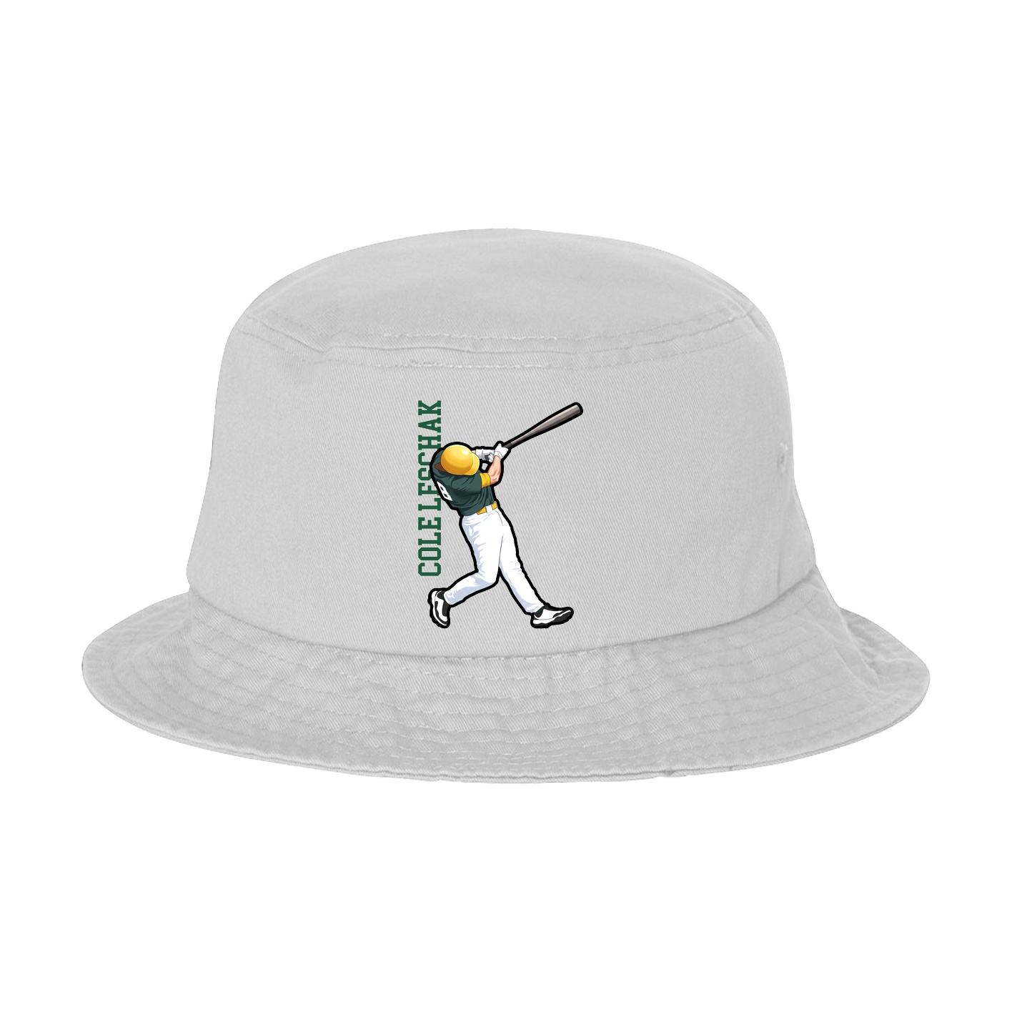 Bucket Cap — Name Vertical in White