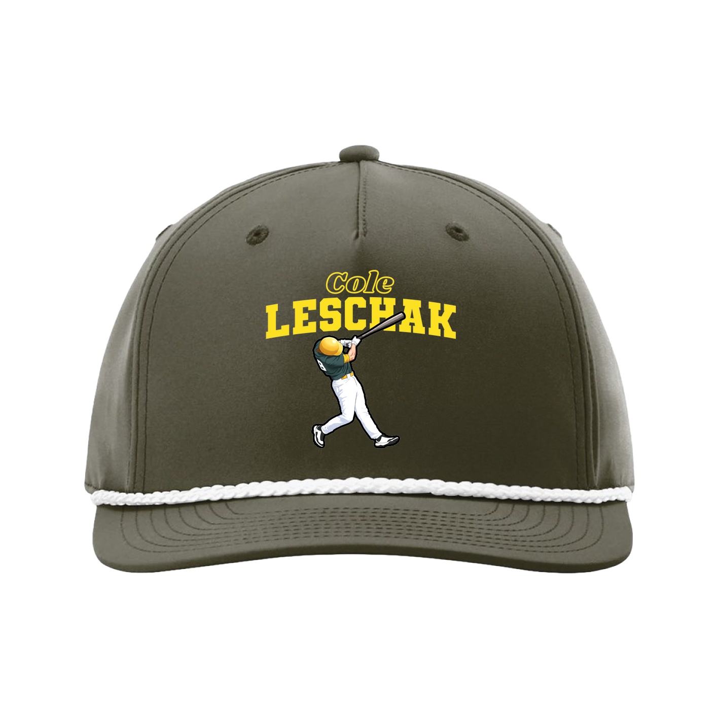 Five-Panel Classic Rope Cap — Name Arch in Green