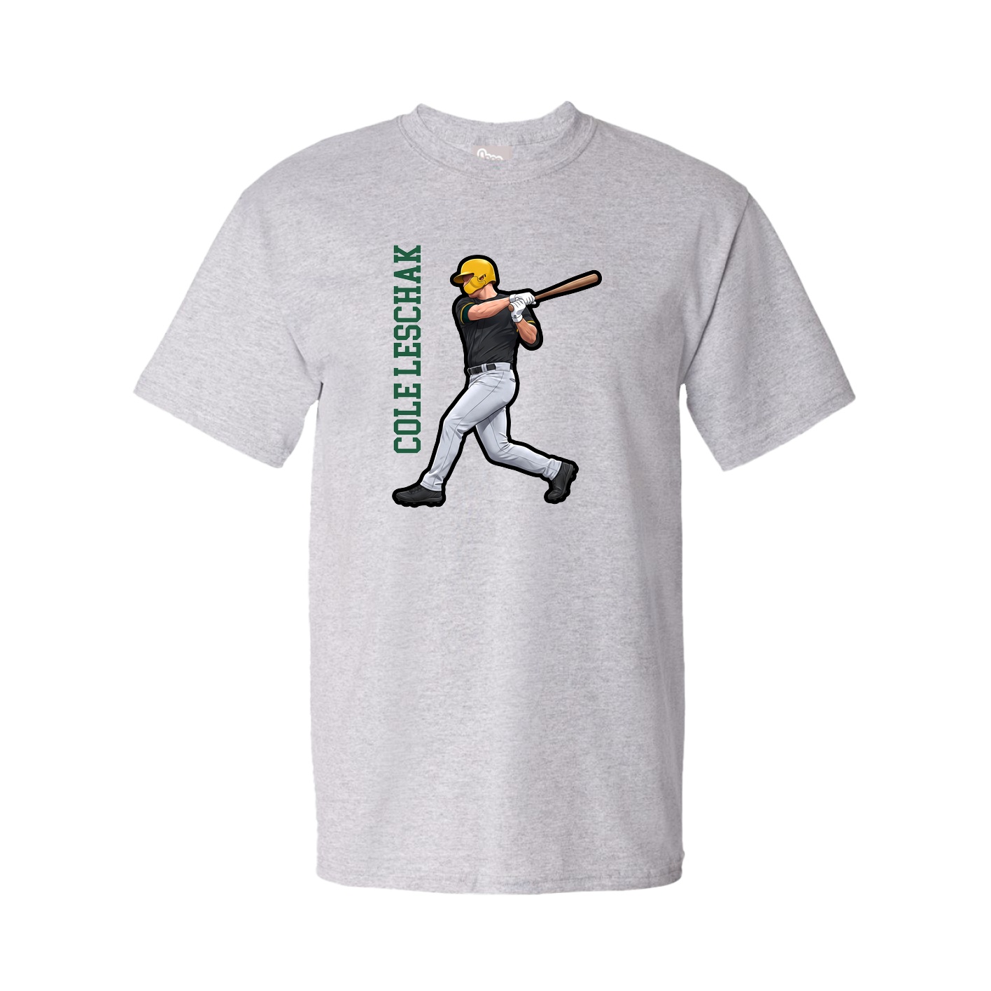 Tee — Name Vertical in Grey