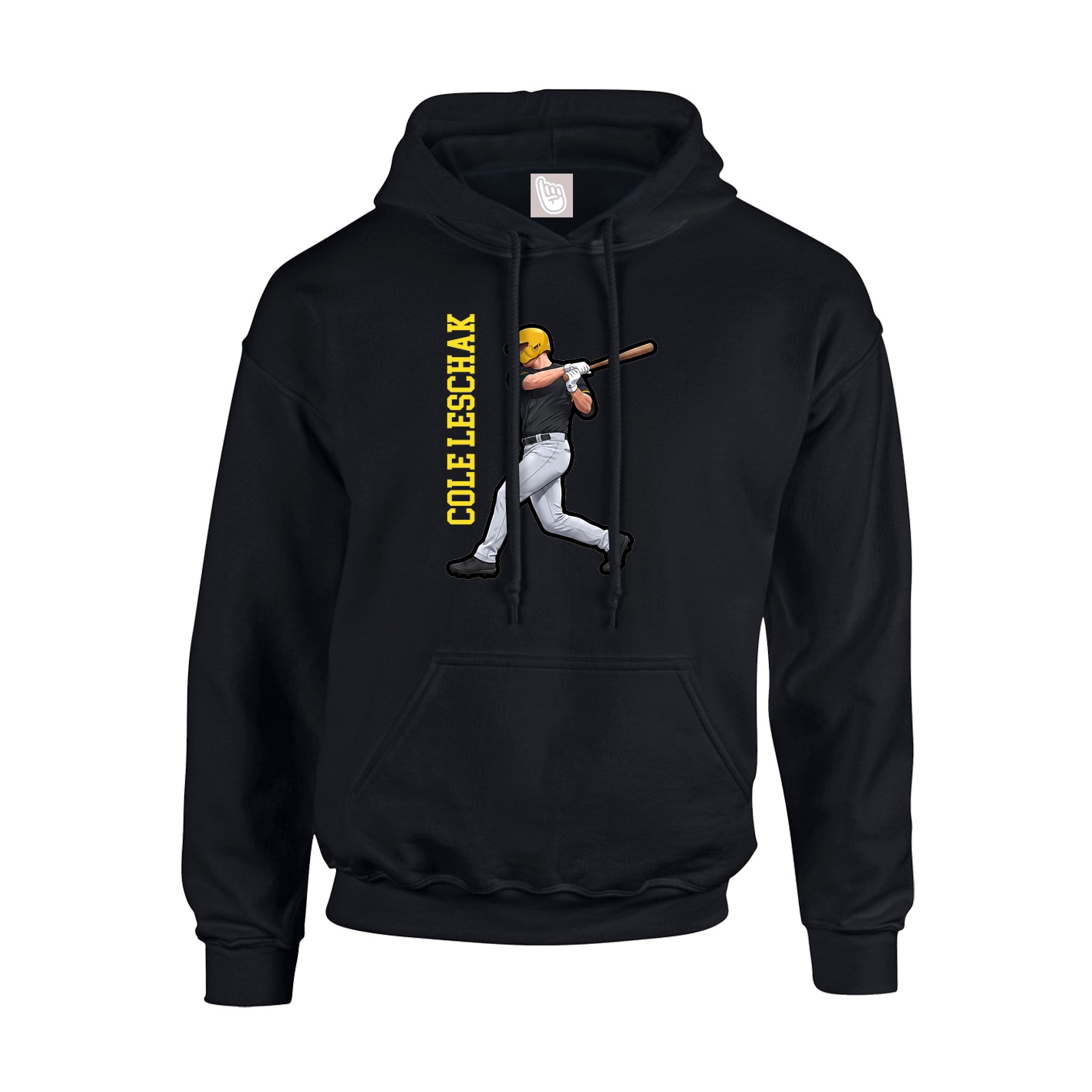 Youth Hoodie — Name Vertical in Black