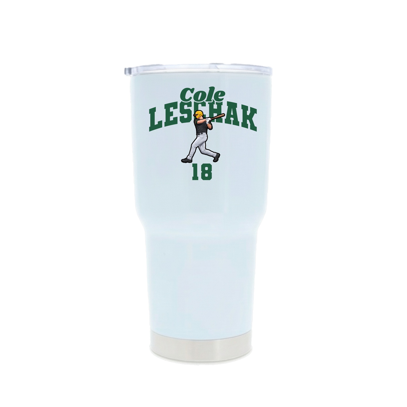 30oz Stainless Steel Tumbler — Signature Arch in White