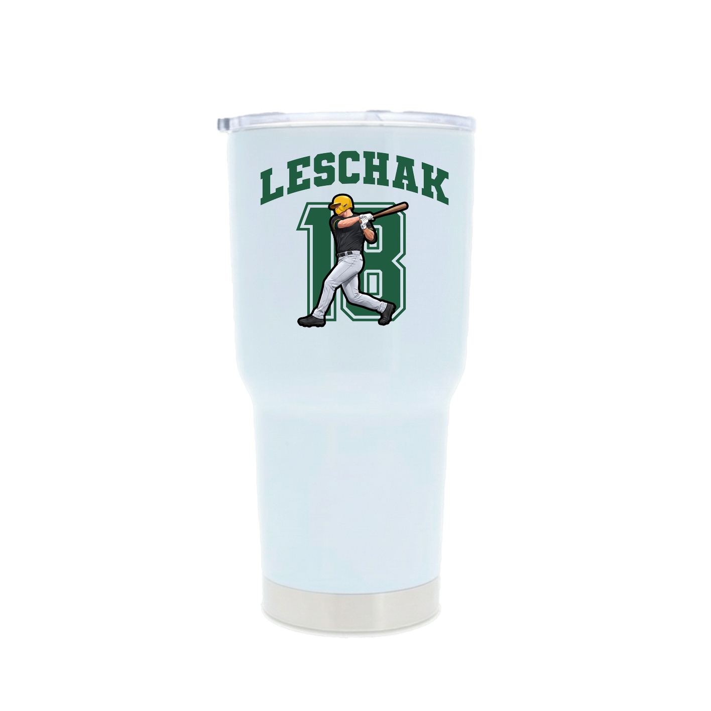 30oz Stainless Steel Tumbler — Number in White