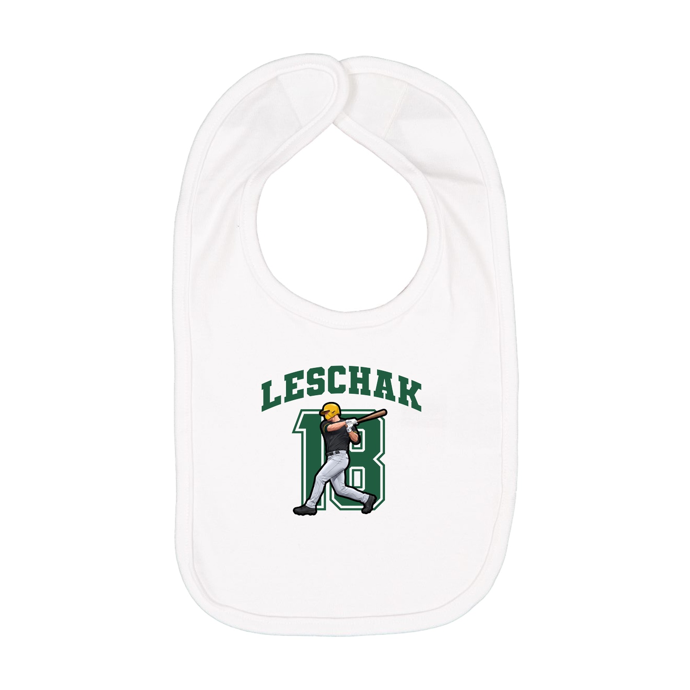 Infant Bib — Number in White