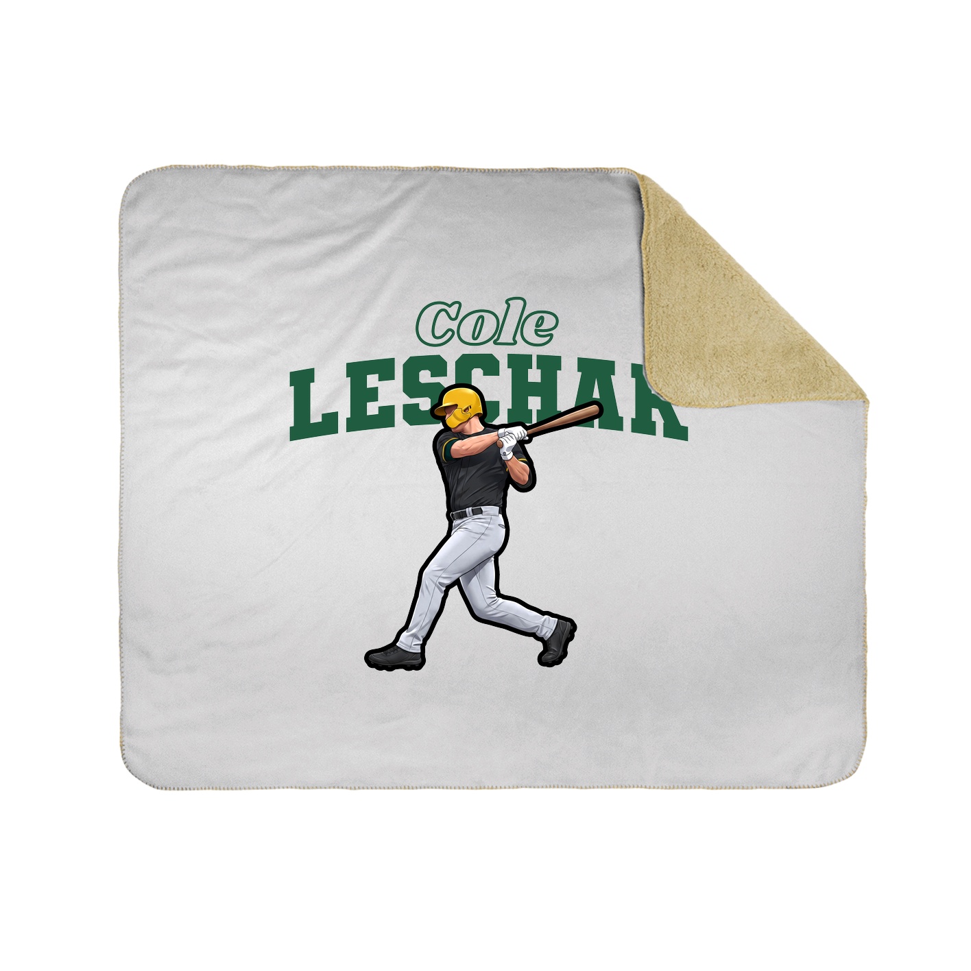 Throw Blanket — Name Arch in White
