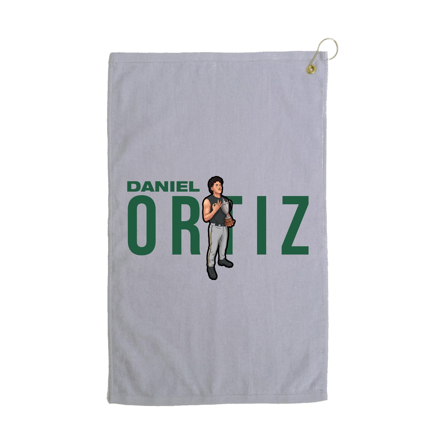Golf Towel — Player Name in Grey