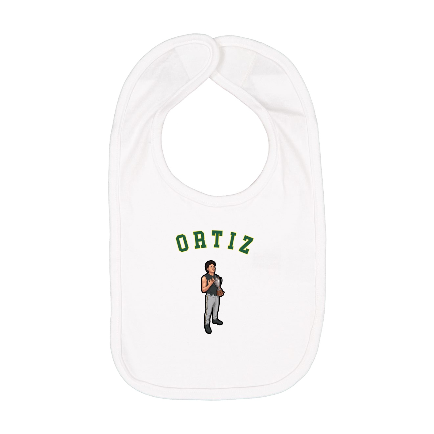 Infant Bib — Shirsey Arch in White