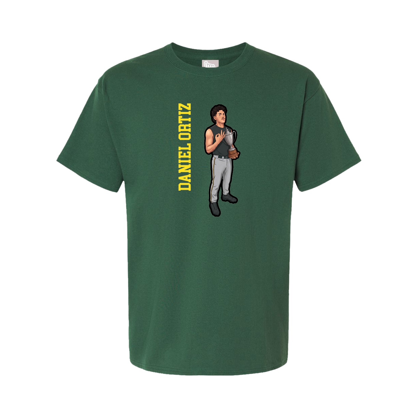 Tee — Name Vertical in Green