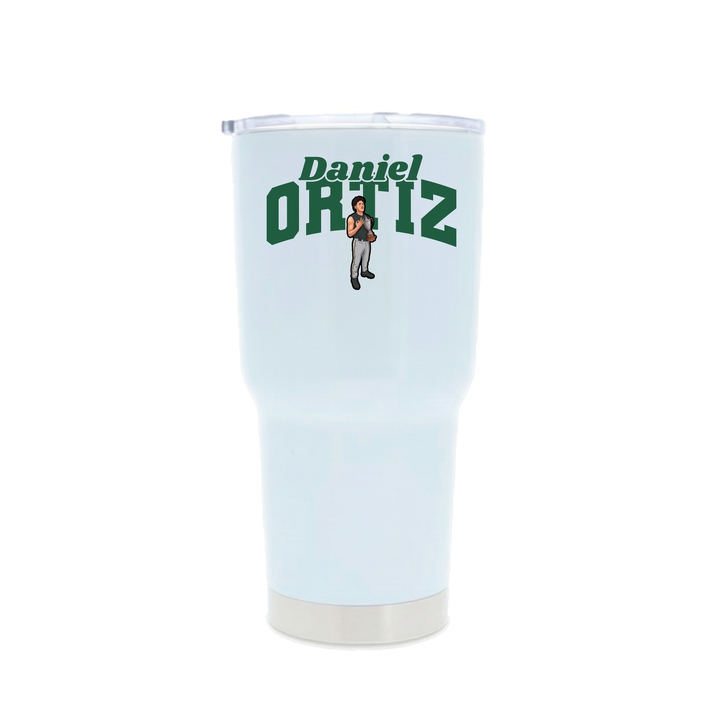 30oz Stainless Steel Tumbler — Signature Arch in White