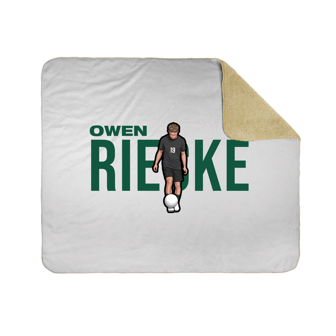 Throw Blanket — Player Name in White