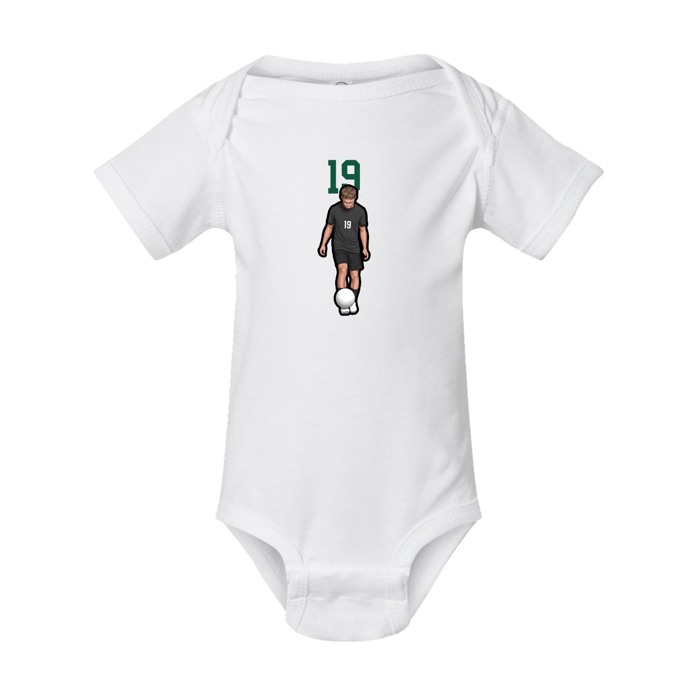 Baby Onesie — Number Top in White