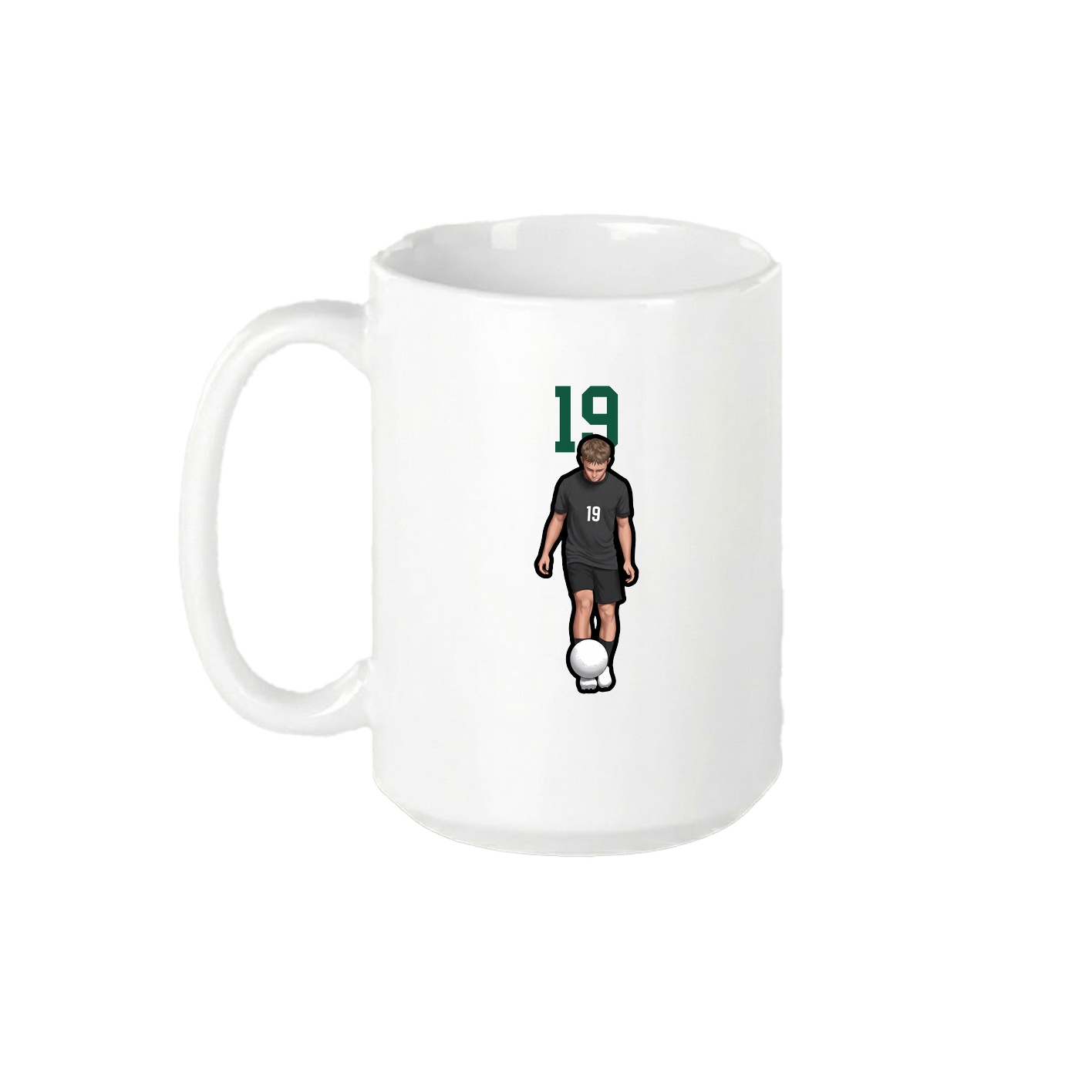 15oz Coffee Mug — Number Top in White