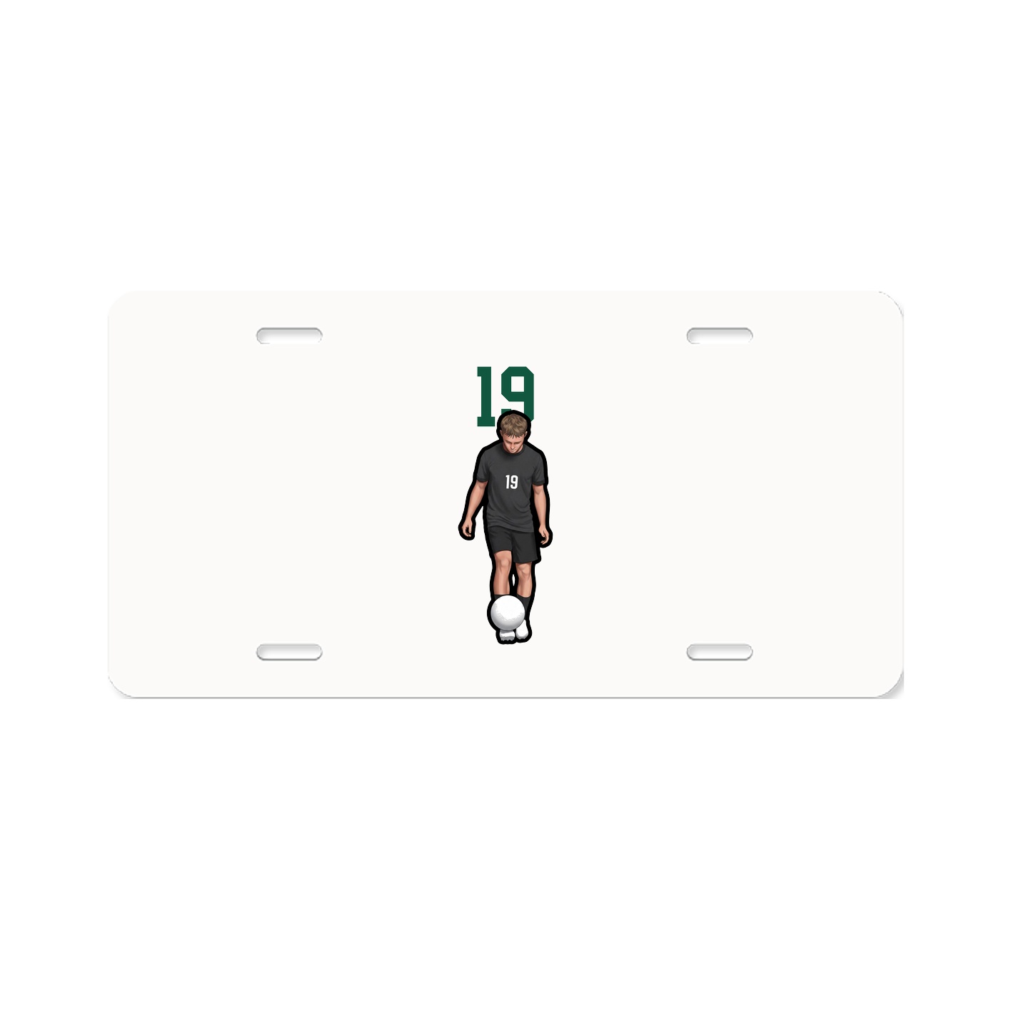 License Plate — Number Top in Classic