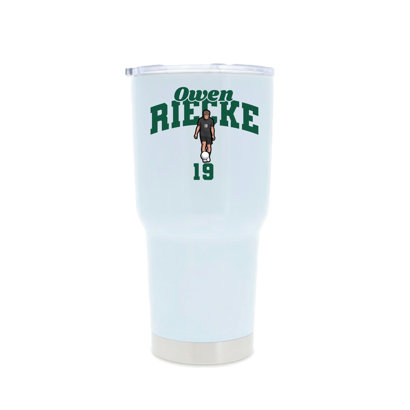 30oz Stainless Steel Tumbler — Signature Arch in White