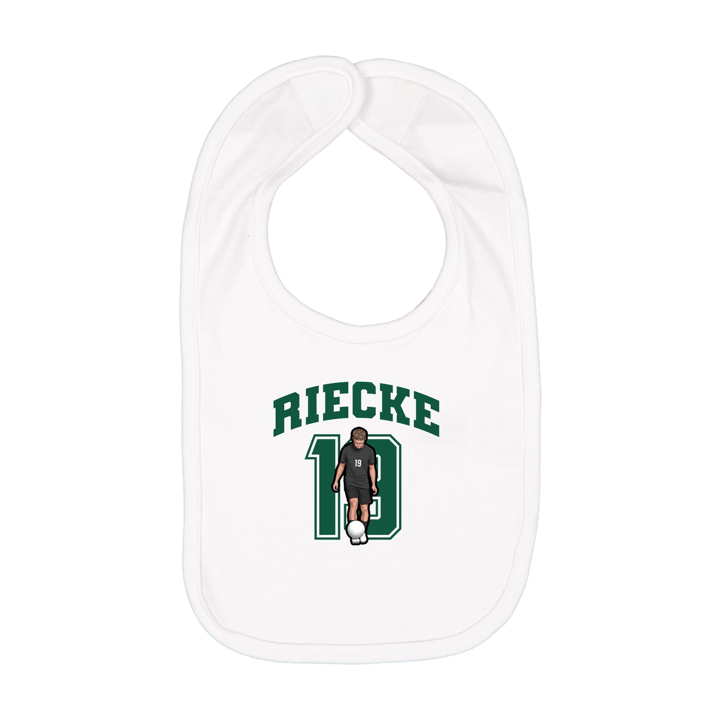 Infant Bib — Number in White