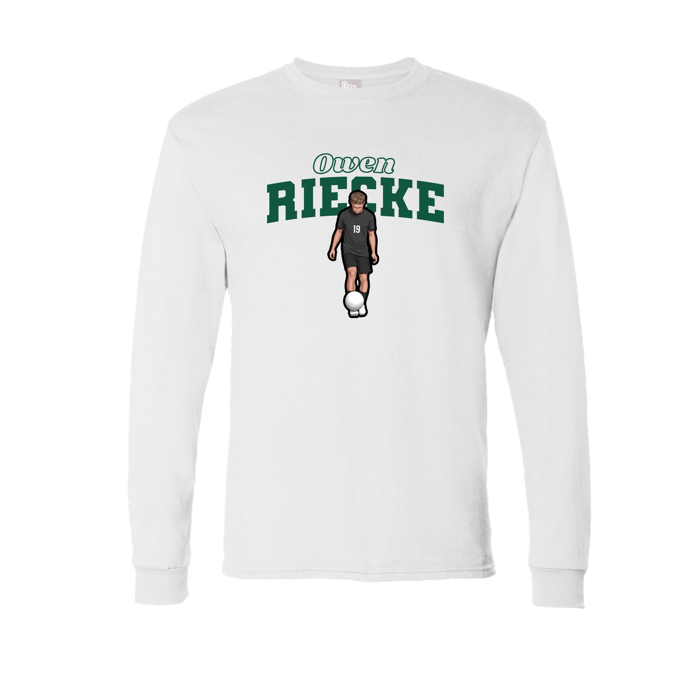 Long Sleeve Tee — Name Arch in White