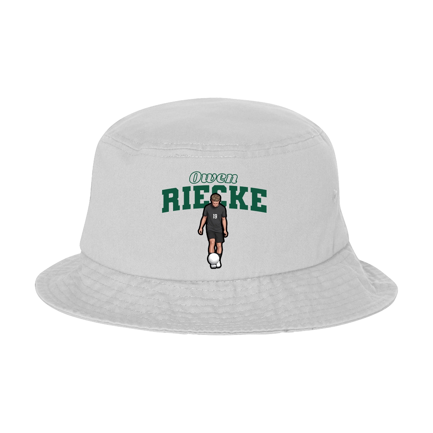 Bucket Cap — Name Arch in White