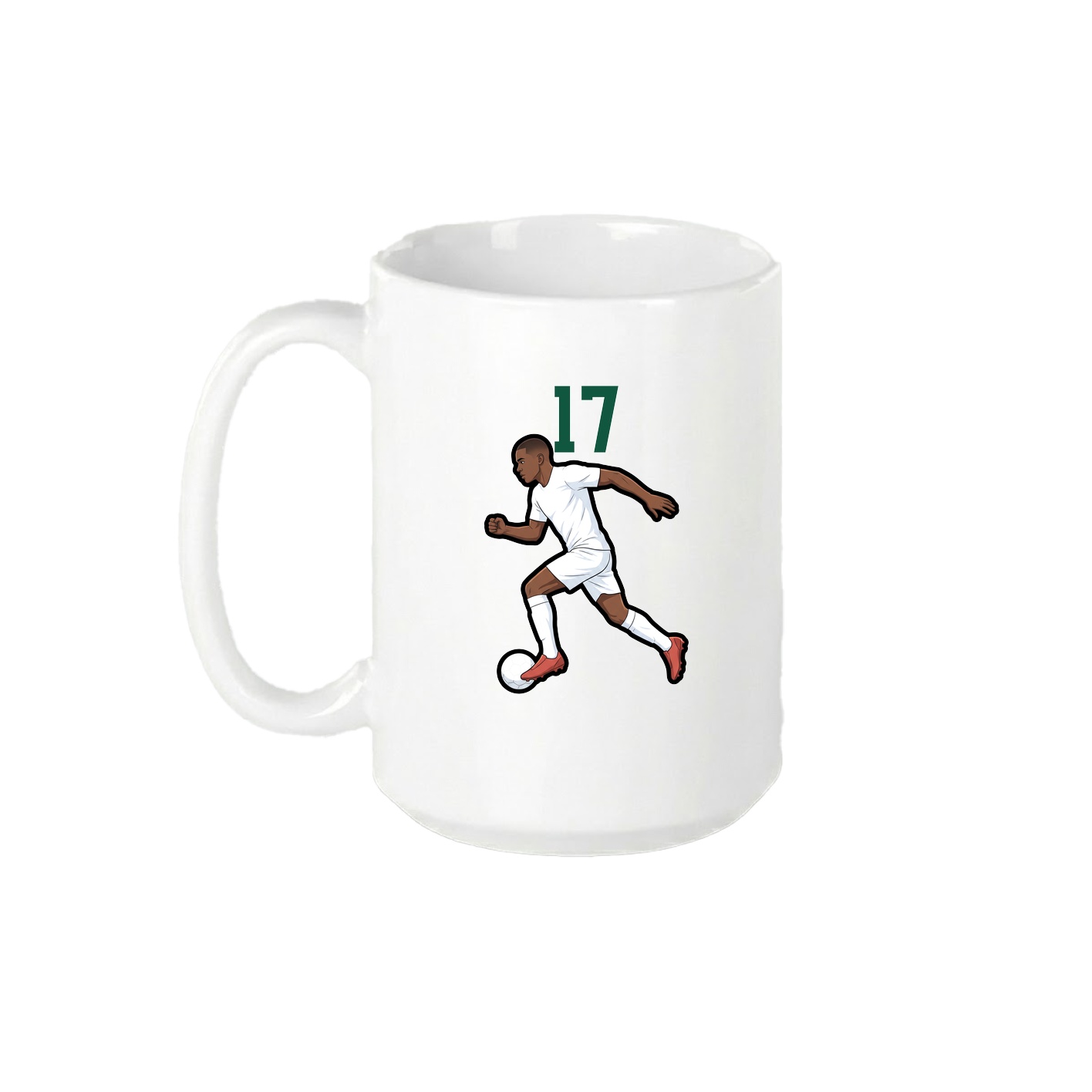 15oz Coffee Mug — Number Top in White