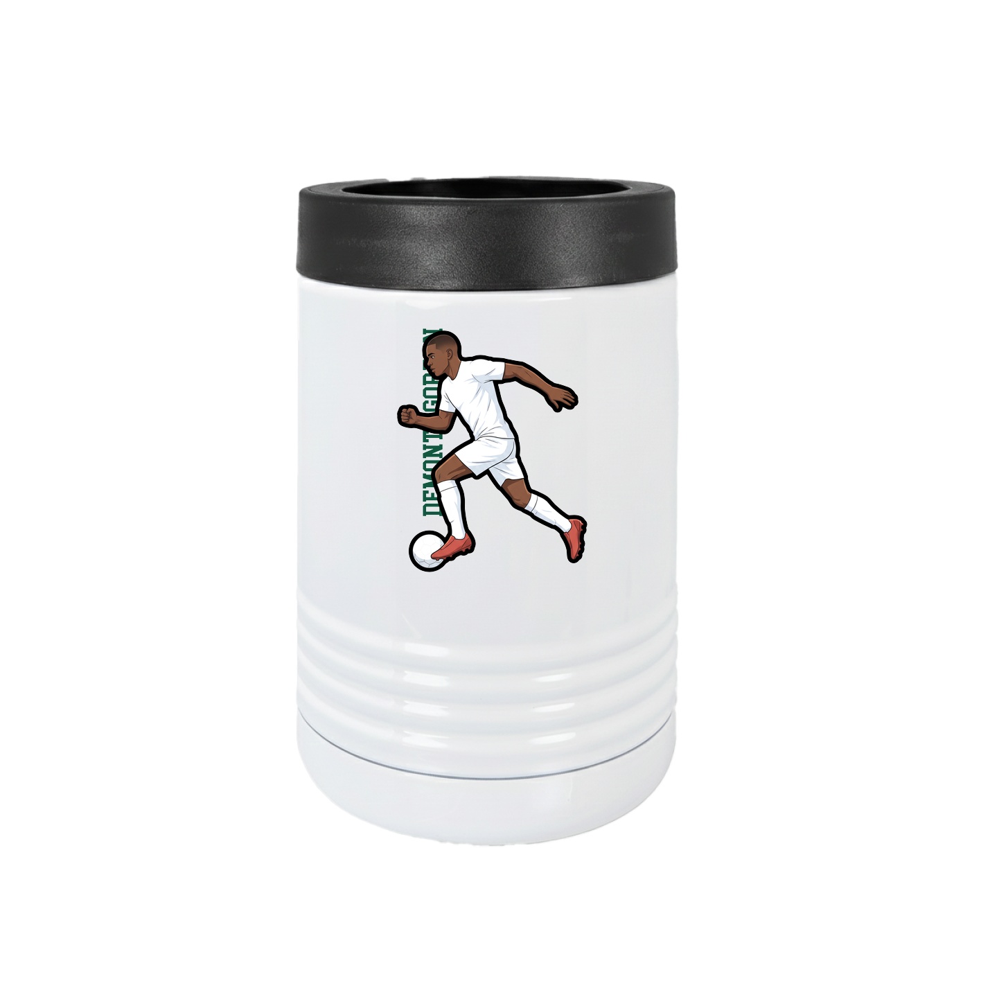 Beverage Holder — Name Vertical in White