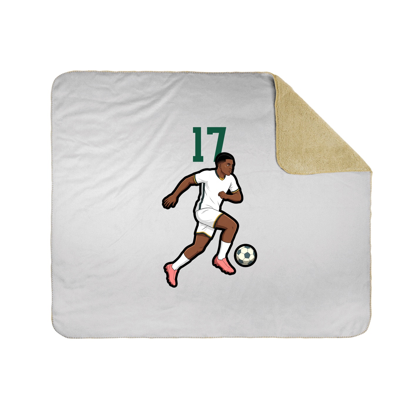 Throw Blanket — Number Top in White