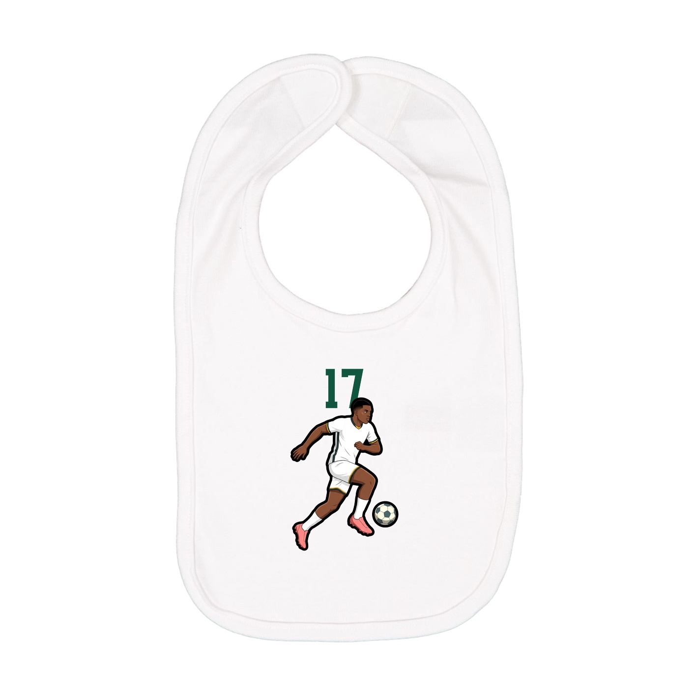 Infant Bib — Number Top in White