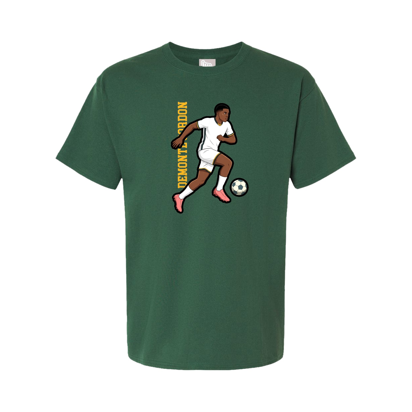 Youth Tee — Name Vertical in Green