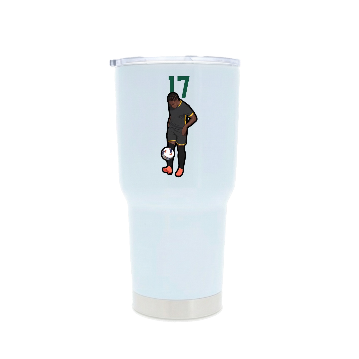 30oz Stainless Steel Tumbler — Number Top in White