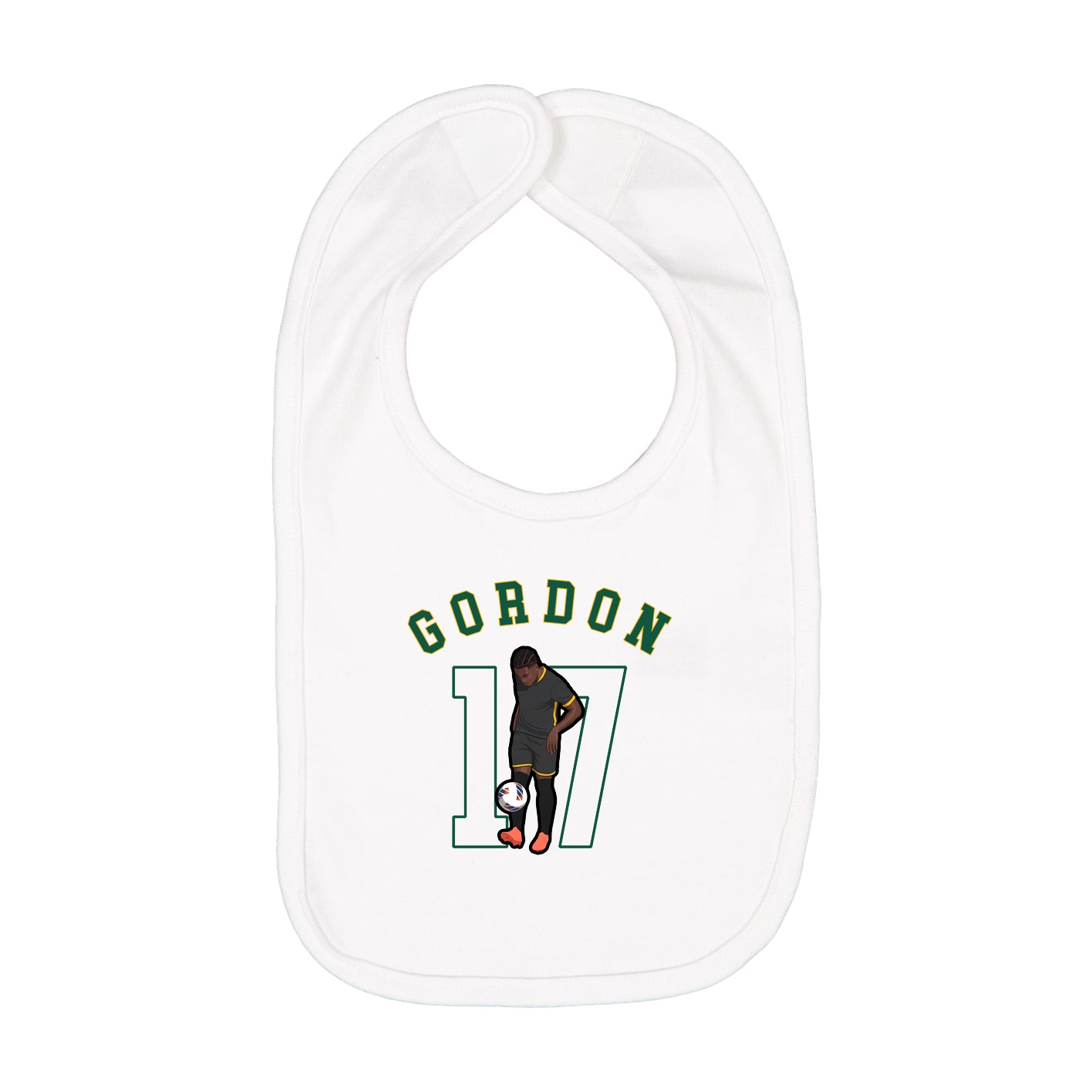 Infant Bib — Shirsey Arch in White