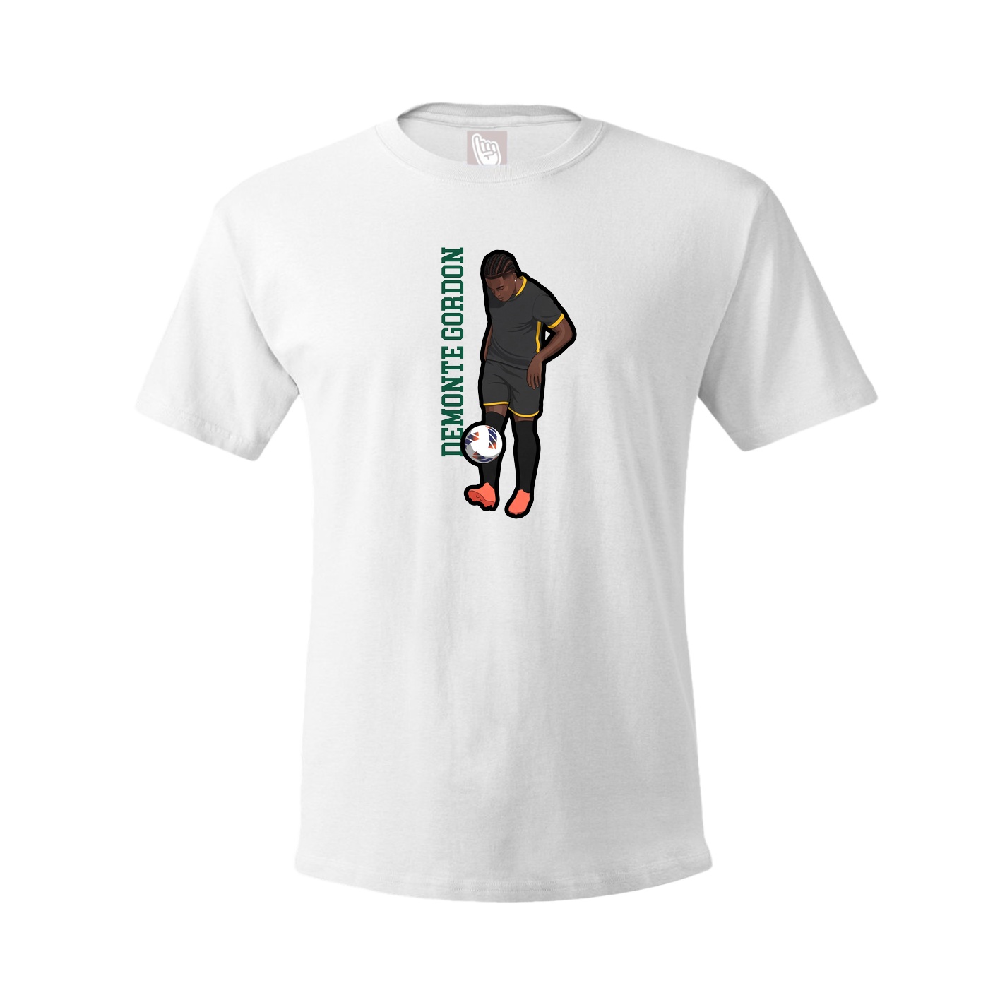 Tee — Name Vertical in White