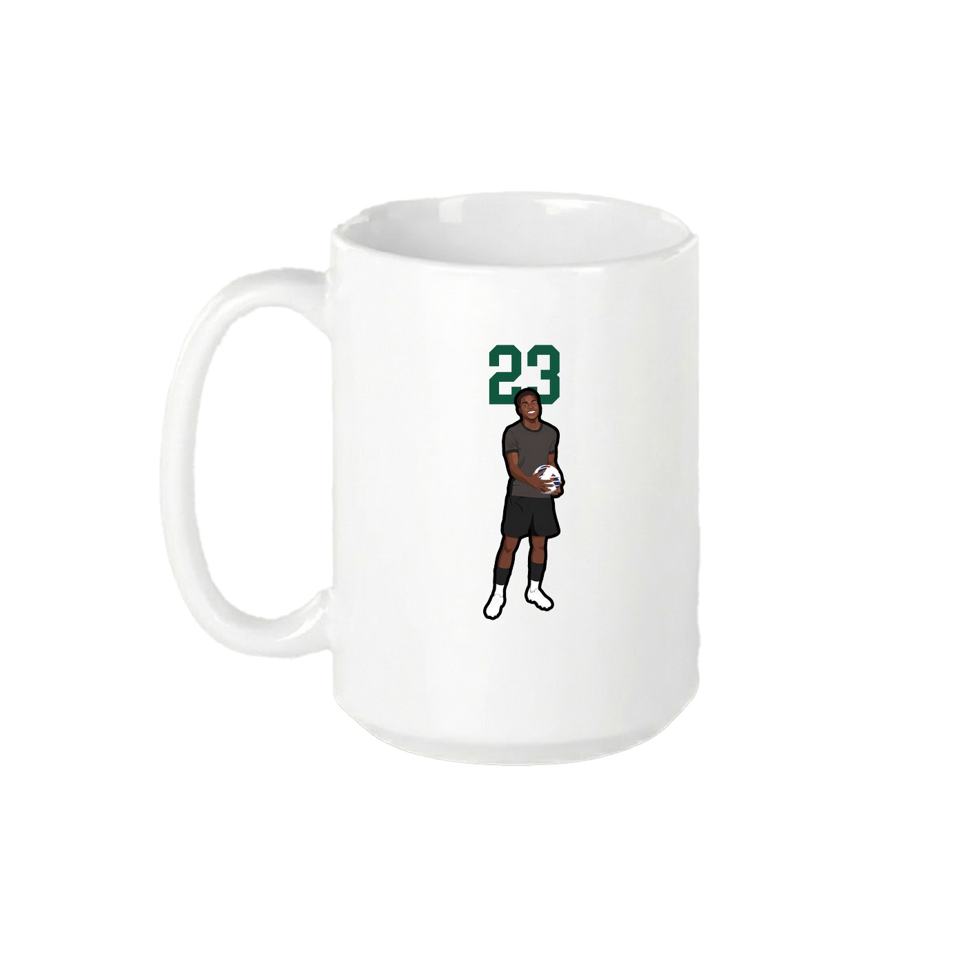 15oz Coffee Mug — Number Top in White