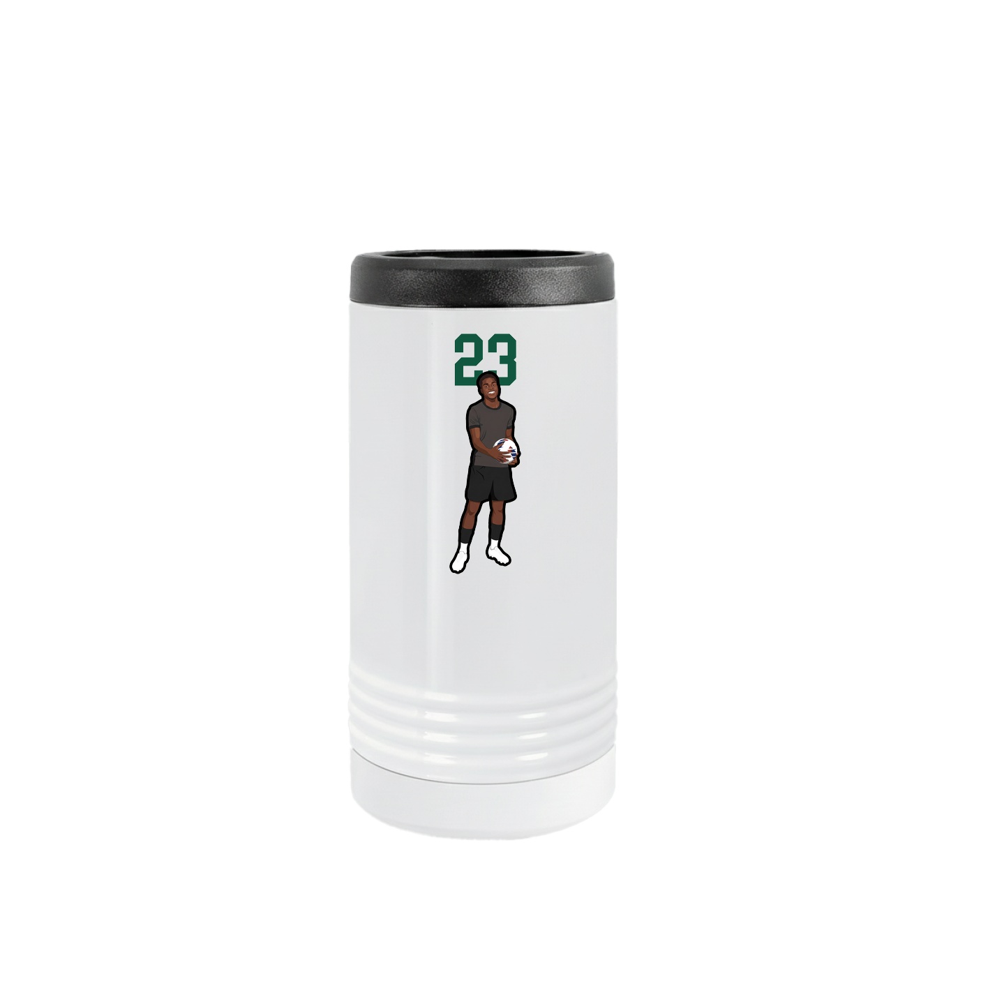 Slim Beverage Holder — Number Top in White