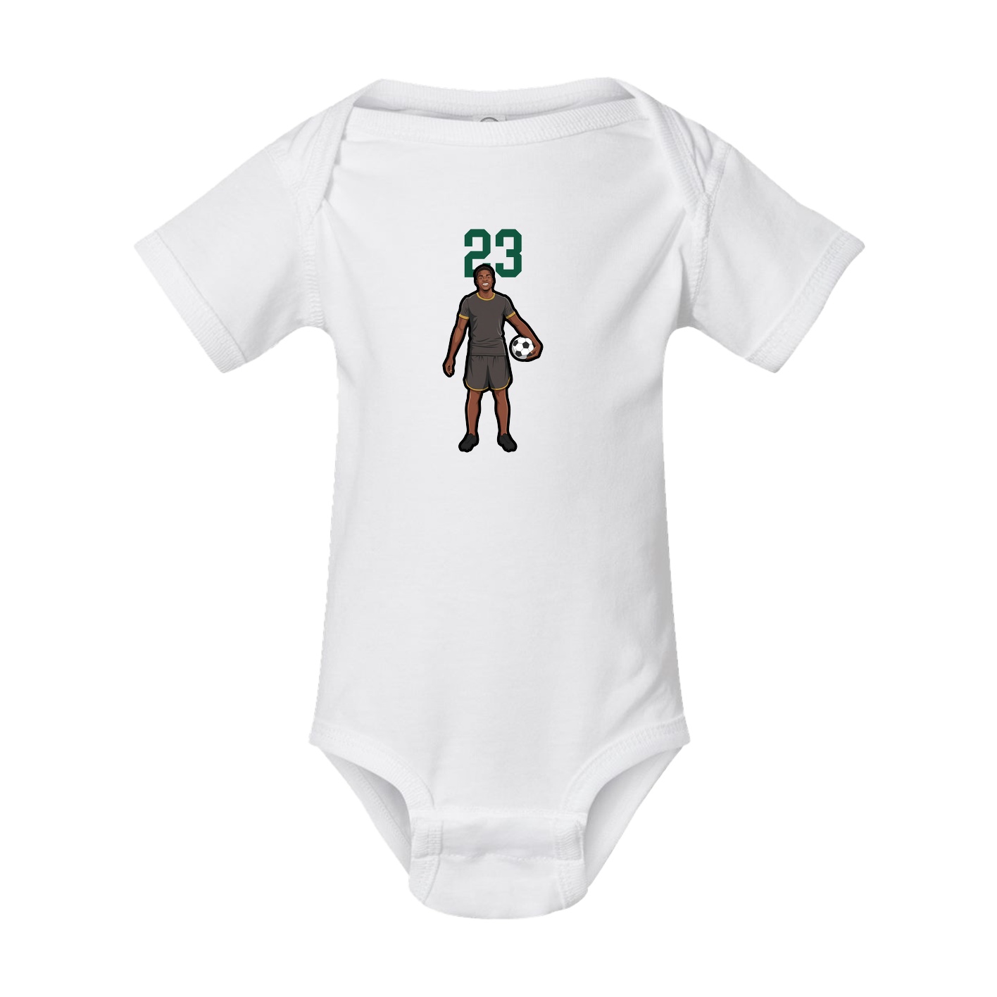 Baby Onesie — Number Top in White