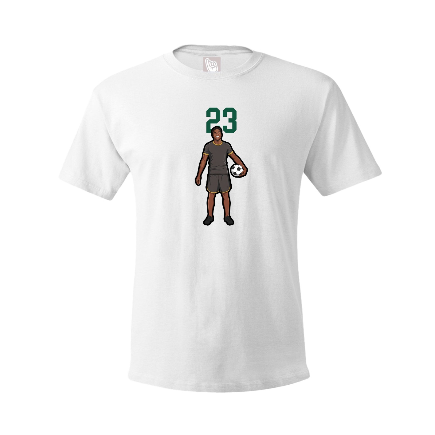 Youth Tee — Number Top in White