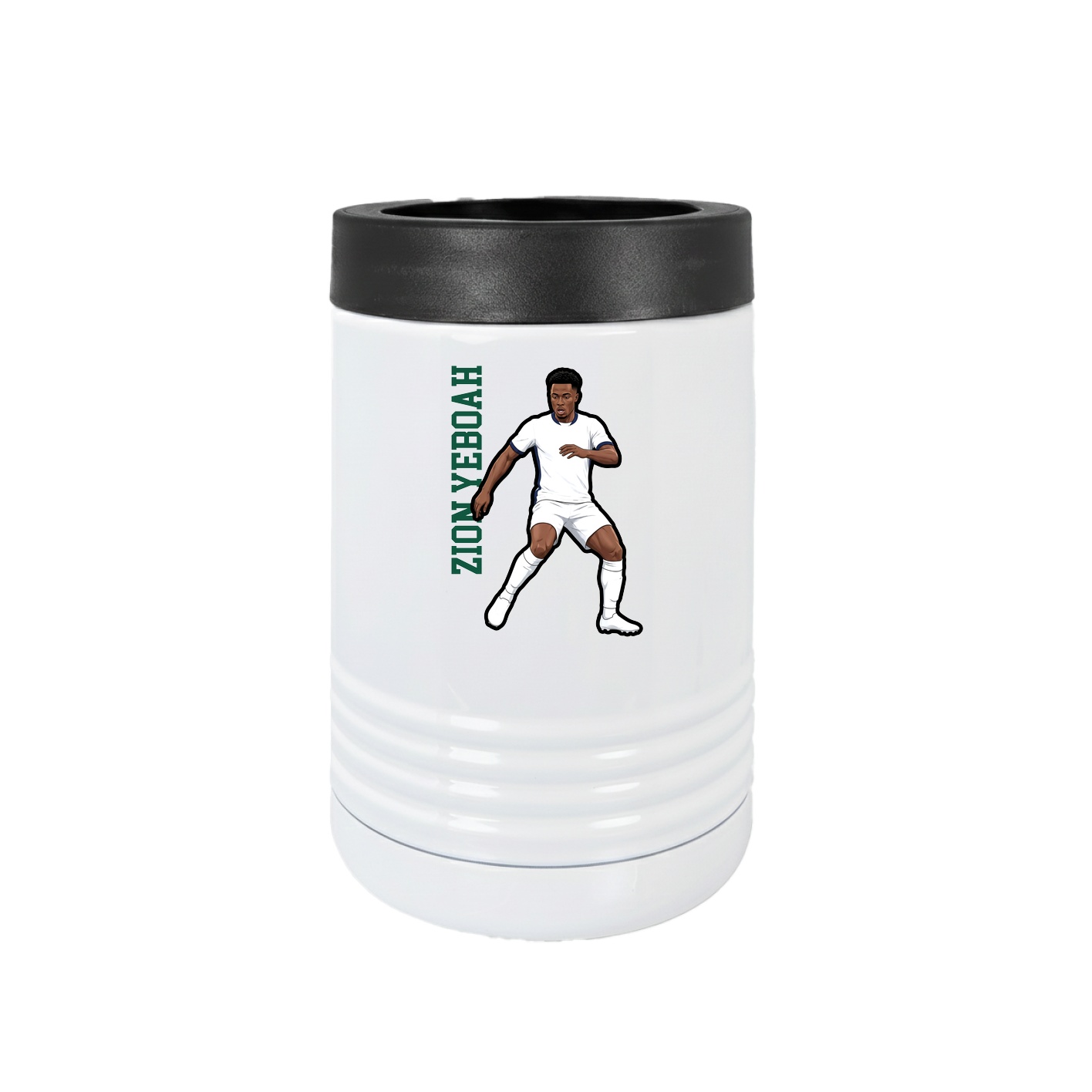 Beverage Holder — Name Vertical in White