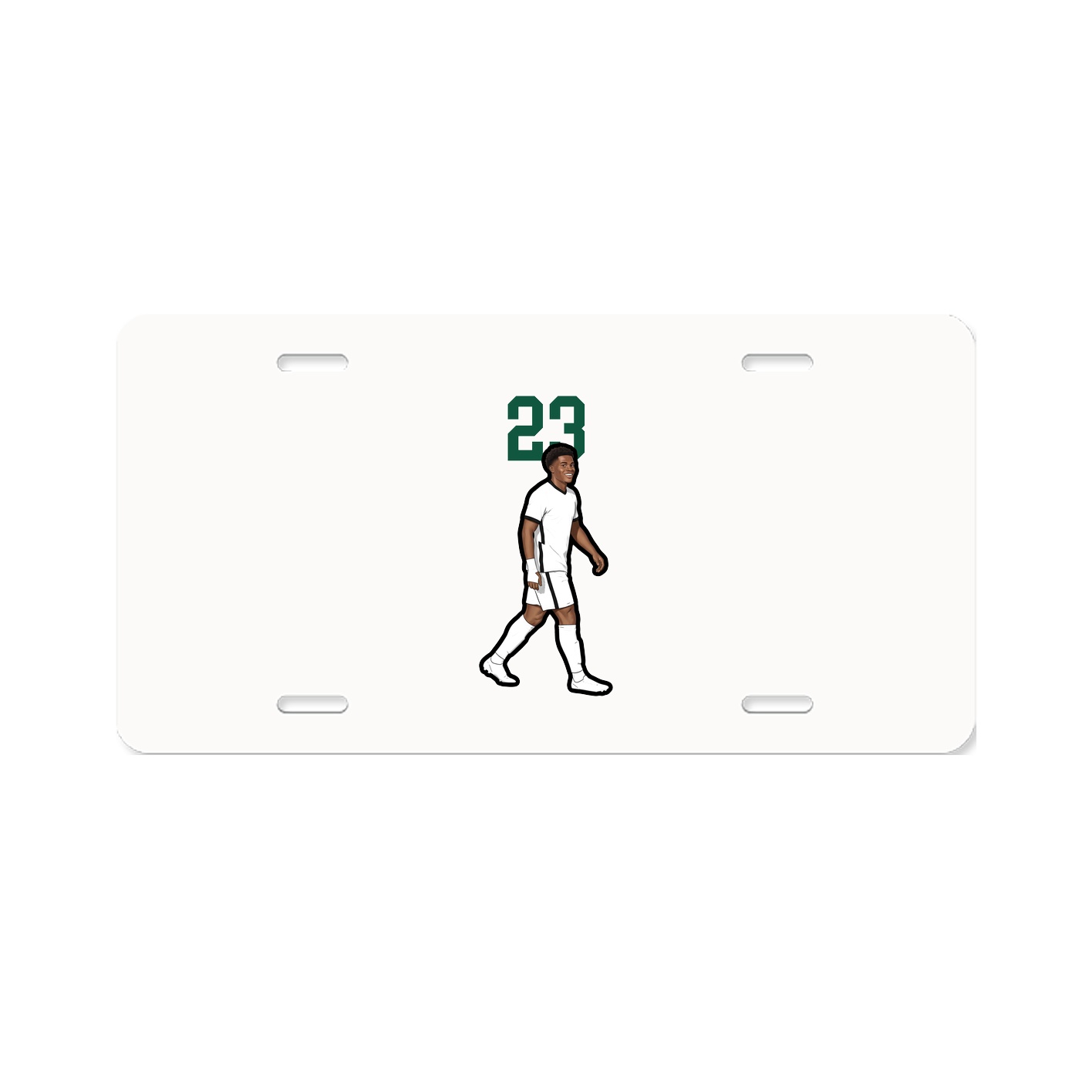 License Plate — Number Top in Classic