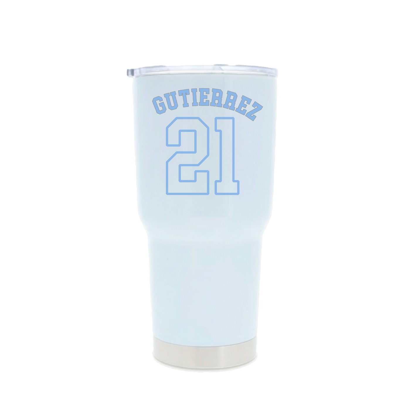30oz Stainless Steel Tumbler — Shirsey Arch in White