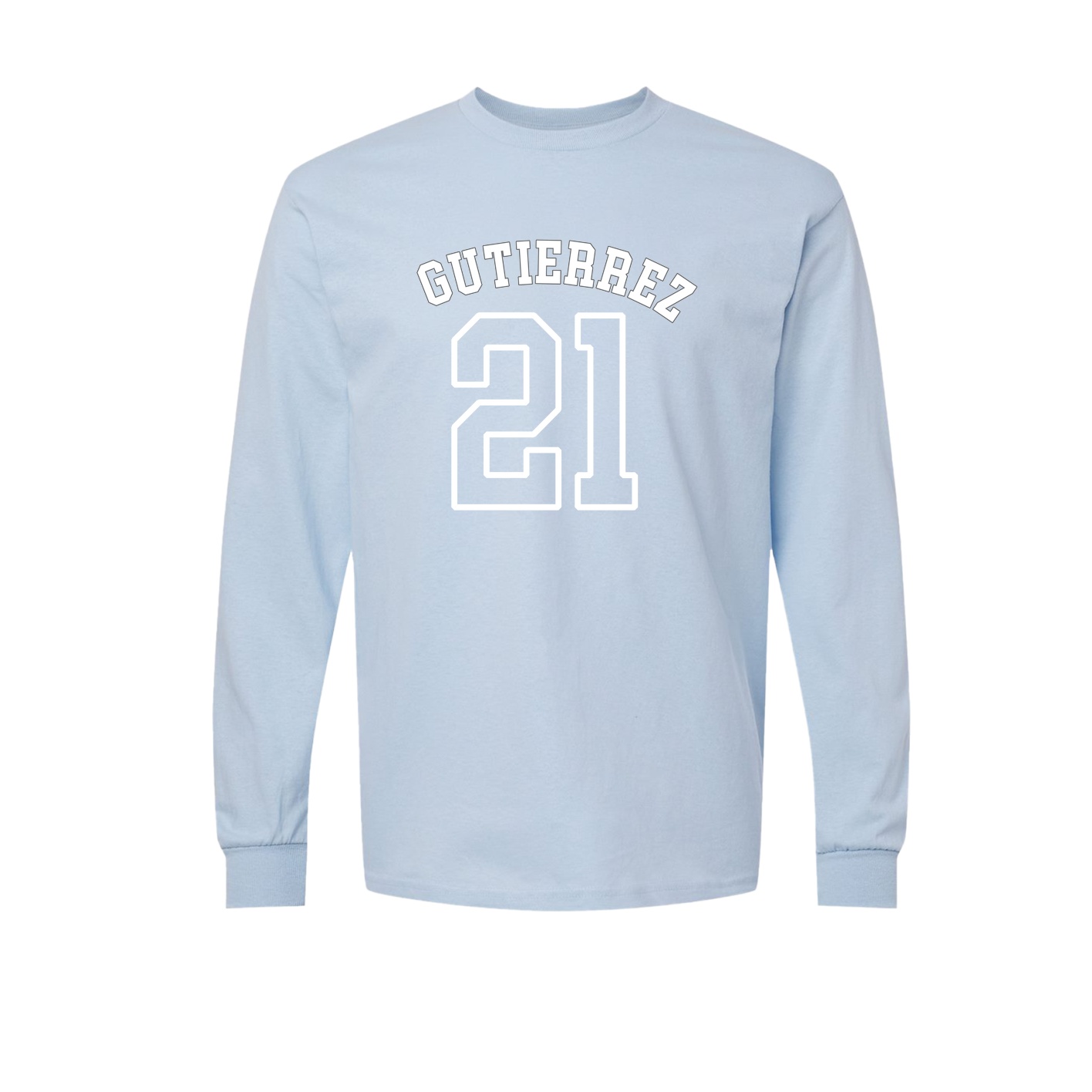 Long Sleeve Tee — Shirsey Arch in Light Blue