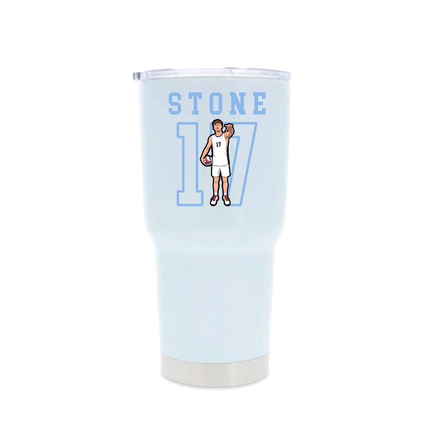 30oz Stainless Steel Tumbler — Shirsey in White