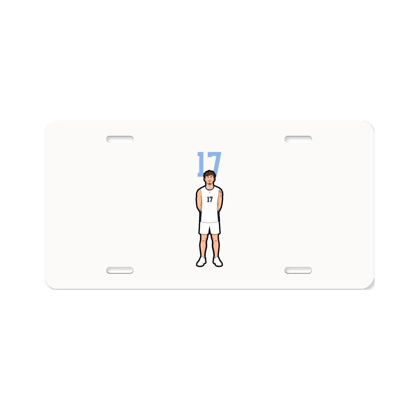 License Plate — Number Top in Classic
