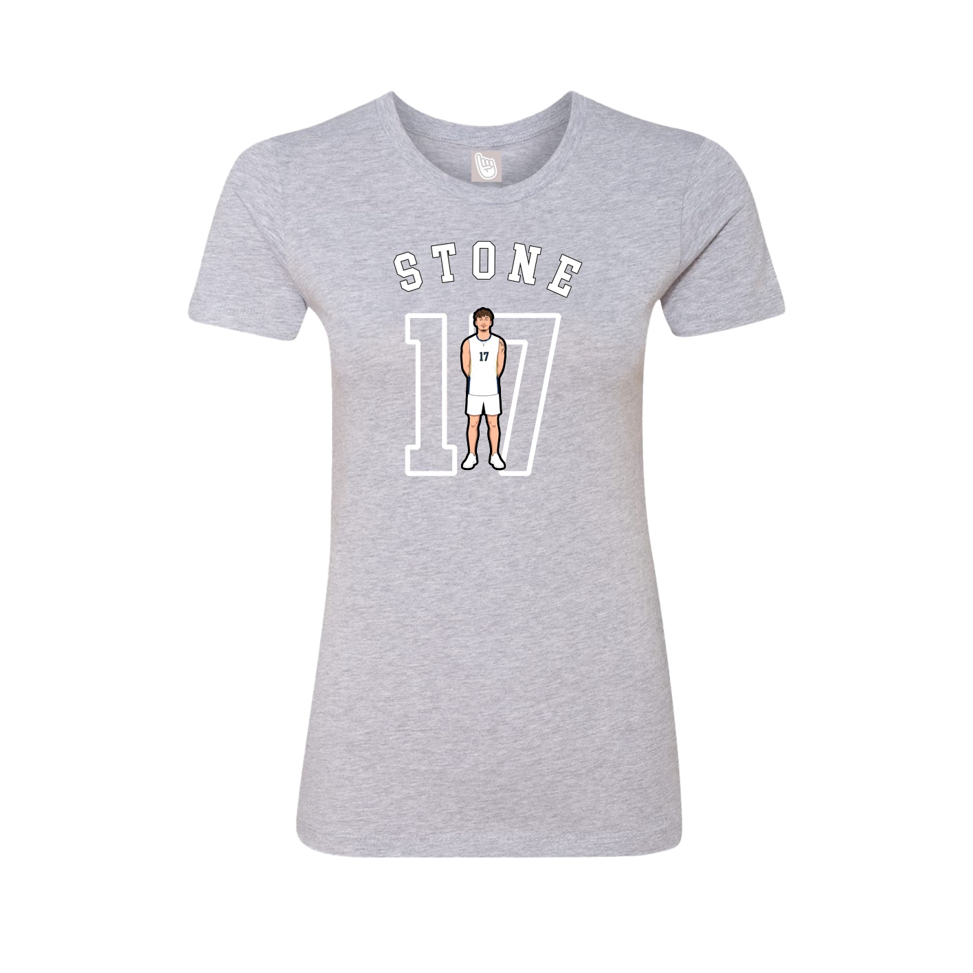 Fitted Women's Tee — Shirsey Arch in Grey