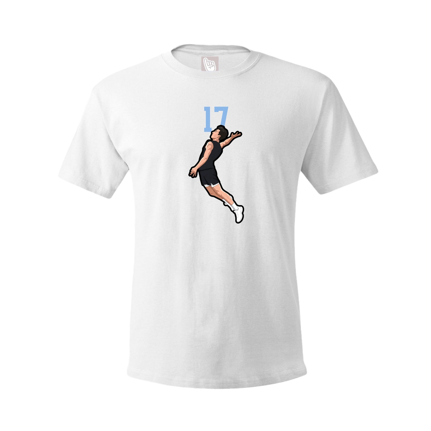Youth Tee — Number Top in White