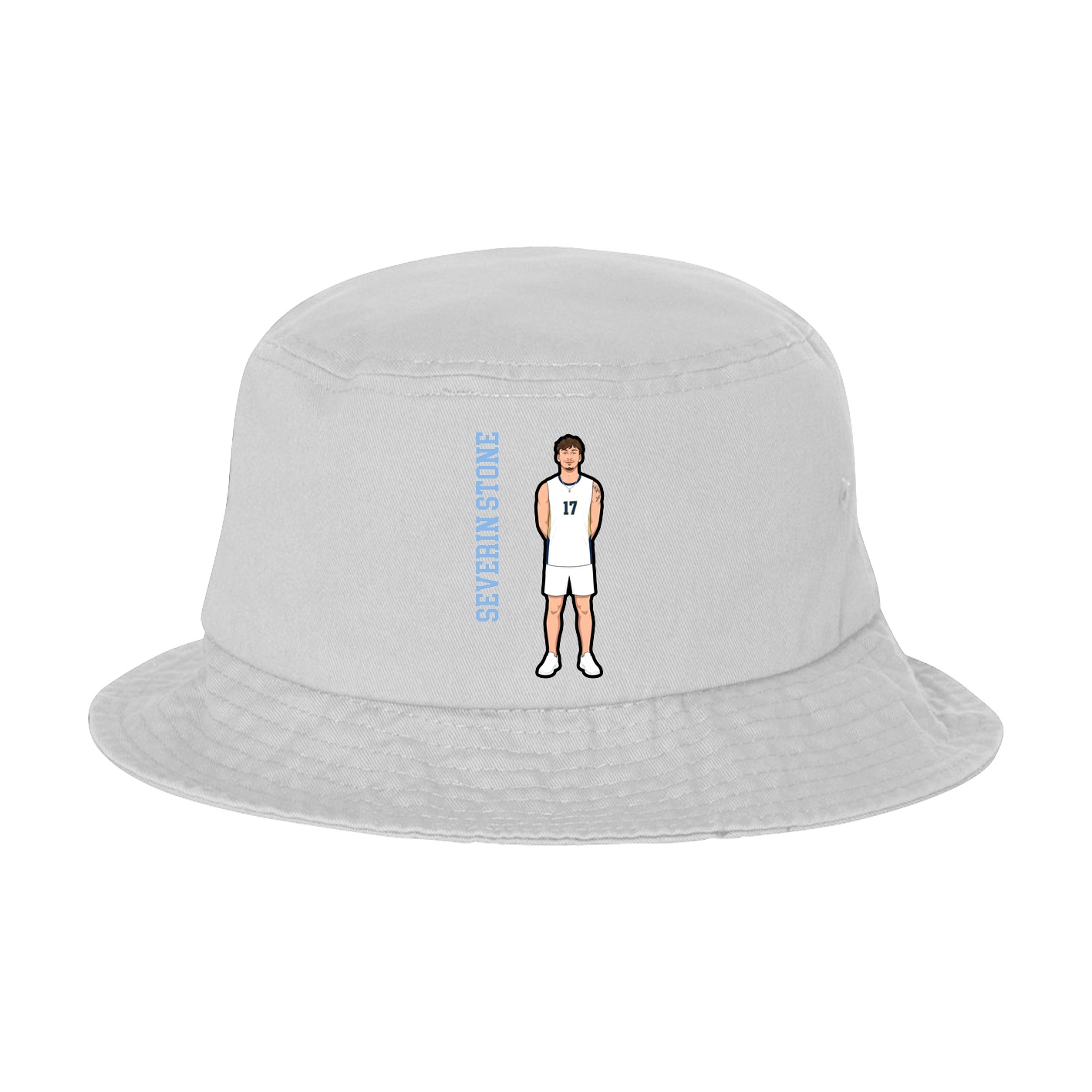 Bucket Cap — Name Vertical in White