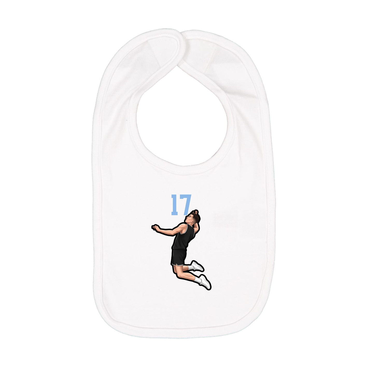 Infant Bib — Number Top in White