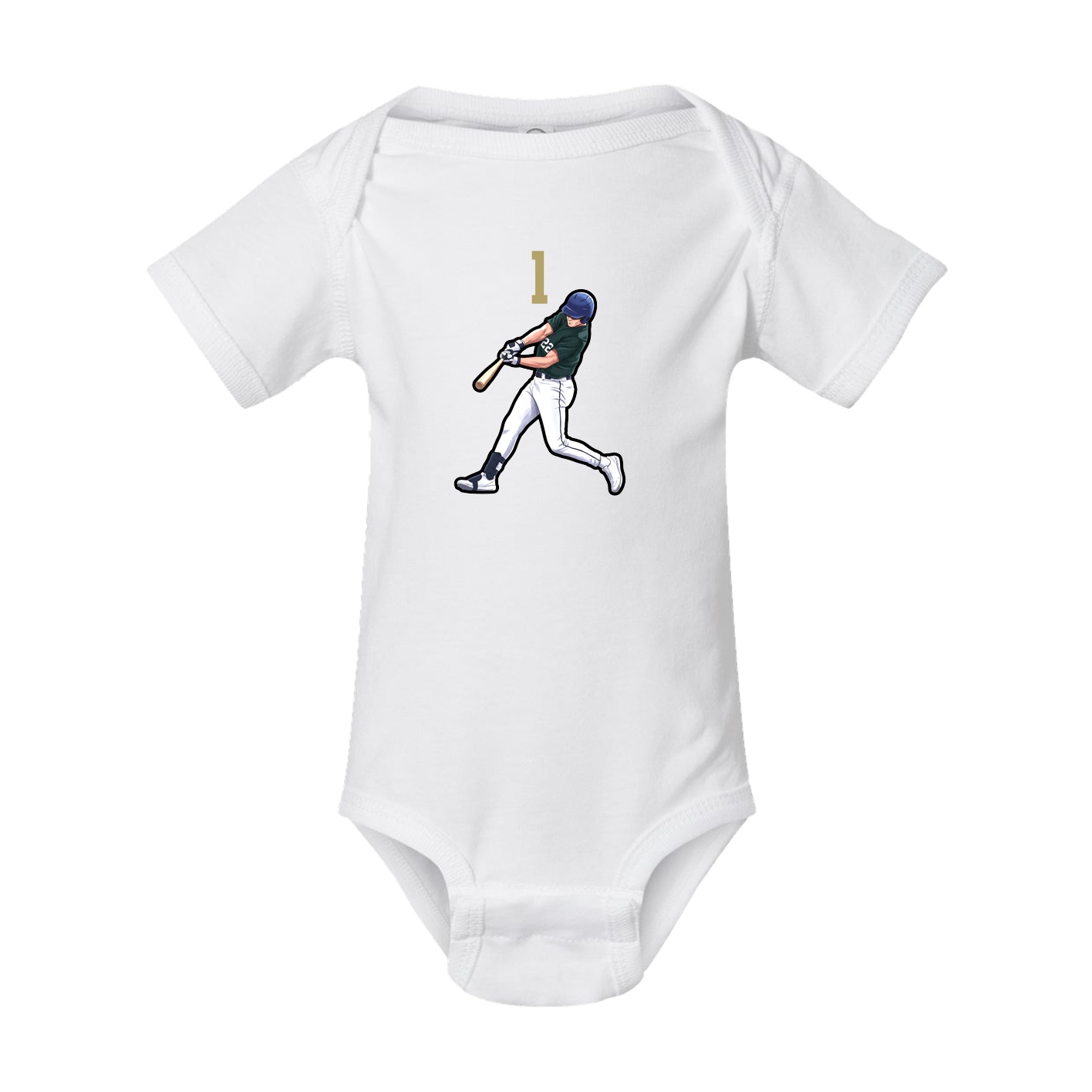 Baby Onesie — Number Top in White